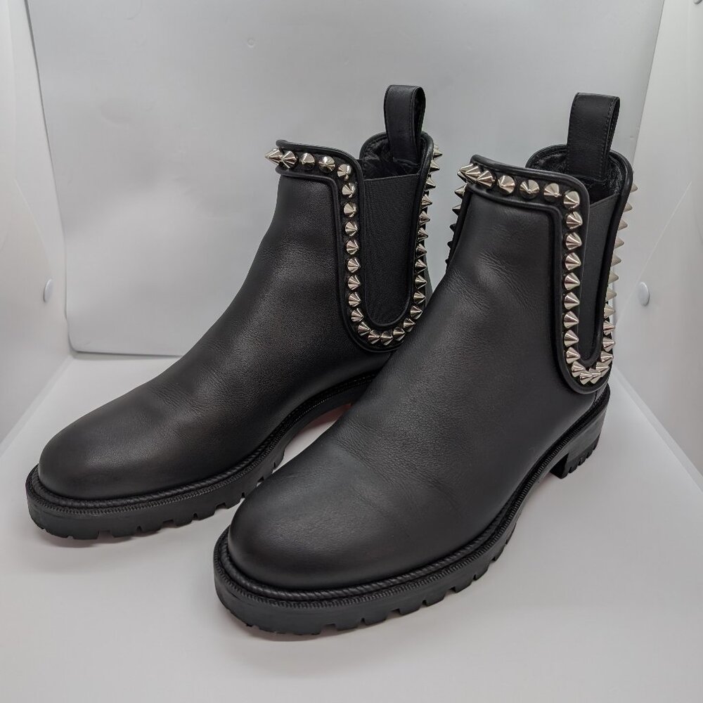Christian Louboutin studded black Chelsea boots 38 EU